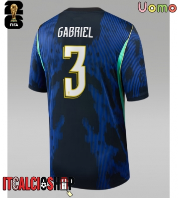 Brasile Gabriel Magalhaes #3 Seconda Maglia Mondiali 2026 Manica Corta